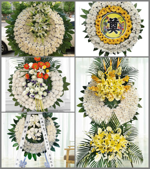 山西长治黎城县西井镇上黄堂村花圈速递